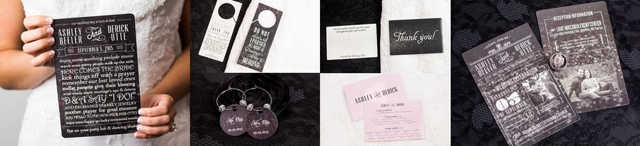 Black and White Wedding Invitations