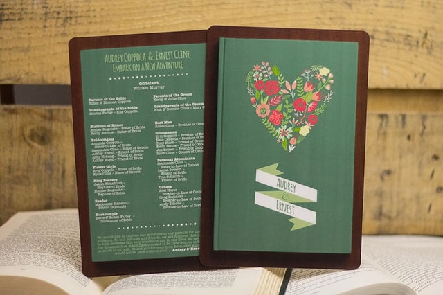 Book Themed Wedding Program