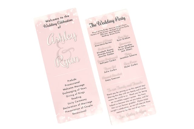 Pink Blush Wedding Program