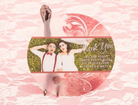 Unique Custom Plastic Wedding Thank You Card by Plastic Printers